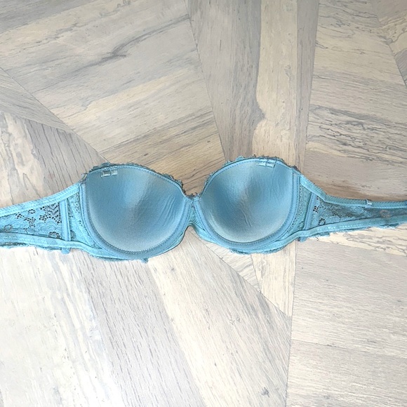 VICTORIA’S SECRET Size 34B Lace Push Up Padded Summer Sundress Strapless Bra ~ - Picture 7 of 7